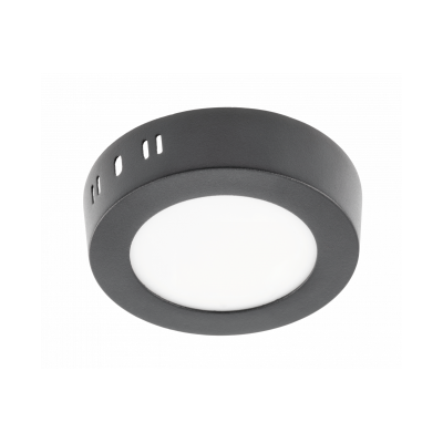 LED svítidlo ORIS PLUS, podsvícení, 7W, černá, 3000K, 560lm, AC220-240V, přisazená, IP20, 120°