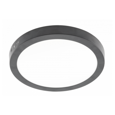 LED svítidlo ORIS PLUS, podsvícení, 24W, černá, 3000K, 2000lm, AC220-240V, povrchová montáž, IP20, 120°