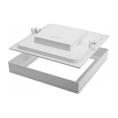 LED svítidlo SAMBA, 24 W, 1800 lm, AC 175–250 V, 50/60 Hz, PF 0,9, RA 80, IP40, 120°, 4000 K, čtverec, 2v1