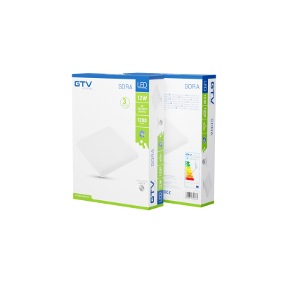 LED svítidlo SORA typ downlight, IP54, 12 W, 1200 lm, AC 220–240 V, 50/60 Hz, 120°, 4000 K, vestavné, čtverec