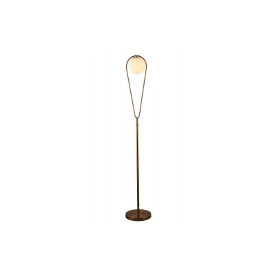 Stojací lampa CIKLOP F, 9737, AC 220–240 V, 50/60 Hz, 1*E27, IP20, prům. 25 cm, jednoduchá, zlatá