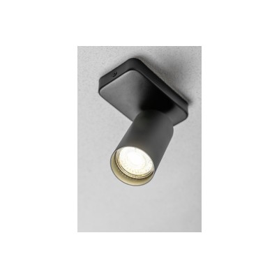 Nástěnné svítidlo SANTO BIS, hliník, IP20, max. 20W, jednoduché, kulaté, černé