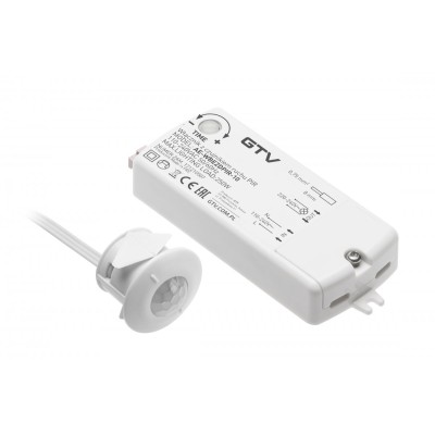 Spínač bezkontaktní PIR 230V, max.250W, kabel 2m, bílý