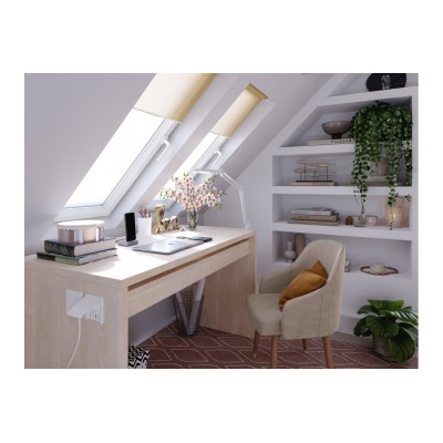 Nábytková zásuvka s výklopnou klapkou, 1x francouzská zásuvka, 2xUSB A RJ45, kabel 1,5m, bílá
