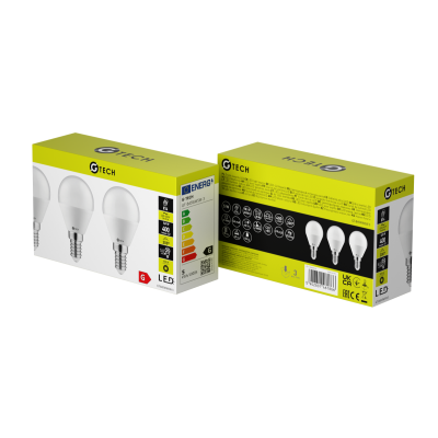 G-TECH LED Světelný Zdroj, 3ks., A-G, B45, 3000K, E14, 5,0W, AC220-240V, 200°, 400lm, 54mA