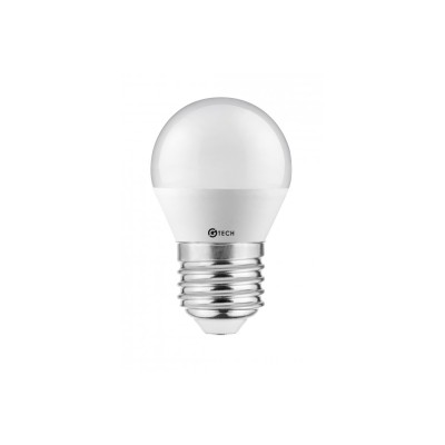 G-TECH Světelný zdroj LED, B45 C, SMD2835, E27, 6 W, 470 lm, 52 mA, AC 220–240 V, 50–60 Hz, 160°, 3000 K