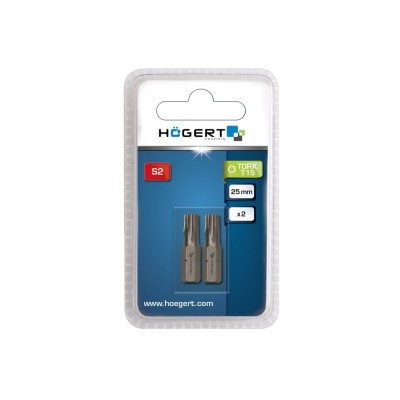 Šroubovací bity TORX T15, 25 mm, 2 ks