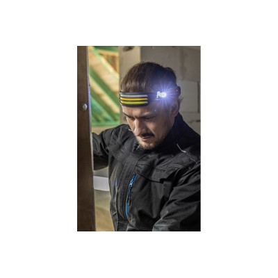 Čelová lampa COB SMD USB, 10 funkcí
