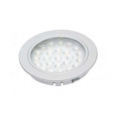 Zapuštěné LED svítidlo Alvaro, 12V DC, 1.7W, 24 SMD3528, teplá bílá, 2m kabel s miniAMP (2 wkr