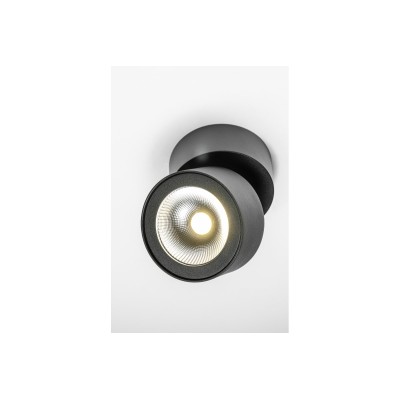 LED svítidlo BIANCO, 15 W, 1500 lm, AC 220–240 V, 50/60 Hz, PF 0, 5, Ra≥80, IP20, IK06, 36°, 4000 K, kruhové, černé