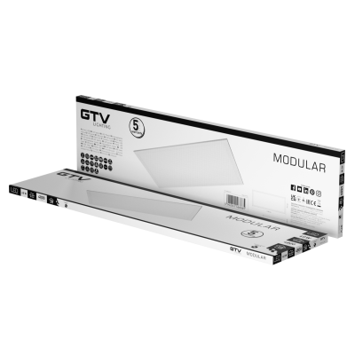 LED svítidlo MODULAR, backplate, 120x30cm, 4000K, 40W, 4800lm, AC220-240V, PF 0,9, IP54, 5y