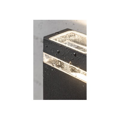Nástěnné svítidlo jednosměrné, NESSA, GU10, MAX. 50 W, IP54, AC 220–240 V, 50/60 Hz, černé