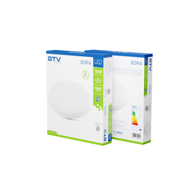 LED svítidlo SORA typ downlight, IP54, 18 W, 1800 lm, AC 220–240 V, 50/60 Hz, 120°, 4000 K, vestavné, čtverec