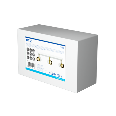 Stropní svítidlo ORIO, hliník, 43.0x5.5x14.0, IP20, 3*GU10, max. 50W, kulaté, bílé