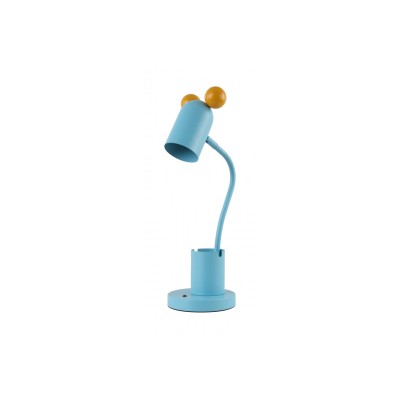 MYŠ stolní lampa, 0215, max.250V, 50/60Hz, 1*E27, max.25 W, di.8 cm, IP20, modrá