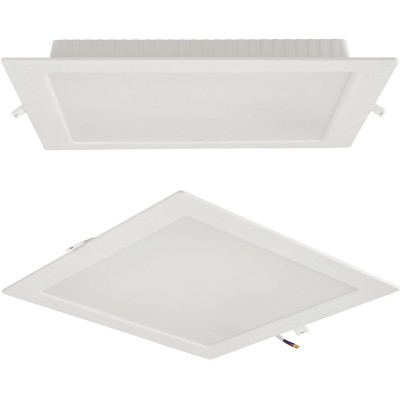 BERGE Čtvercový LED panel zapuštěný bílý - 24W - PC - neutrální bílá