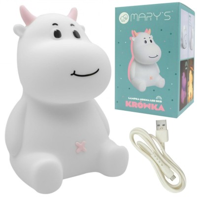 ECOLIGHT Dětská LED noční lampa PINK COW