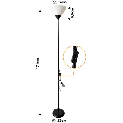 BERGE LED stojací lampa Valletta 1xE27