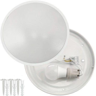 ECOLIGHT LED stropní svítidlo 2xE27 kulatá bílá + 2x E27 10W neutrální bílá žárovka