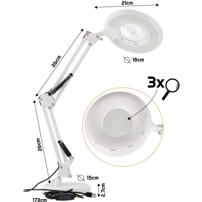 BERGE Stolní LED lampa 8W CCT bílá