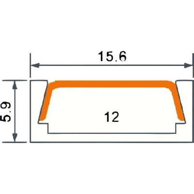 ECO LIGHT Přisazený eloxovaný profil pro  LED pásky - 2m + opálové stínidlo + 2x krytky