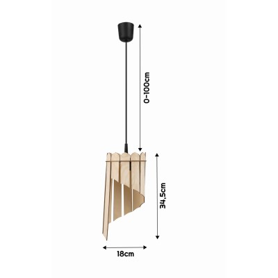 BERGE Dřevěné stropní LED svítidlo LUCA012