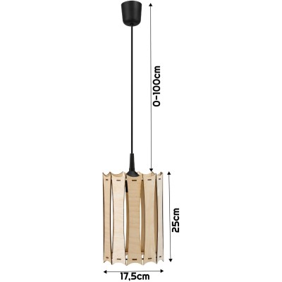 BERGE Dřevěné stropní LED svítidlo LUCA013