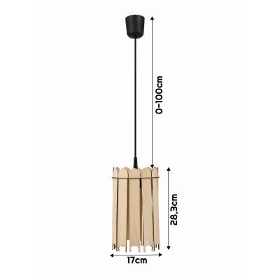 BERGE Dřevěné stropní LED svítidlo LUCA015