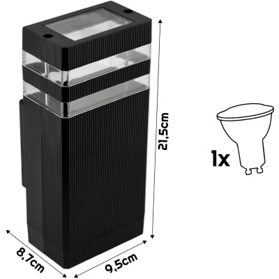 BERGE LED fasádní svítidlo 1xGU10 IP44 černé