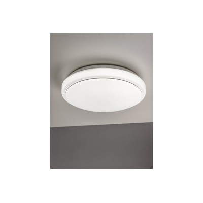 ROSALI LED stropní svítidlo, Ø340mm, 4000K, 24W, 1920lm, AC180-250V, 50/60 Hz, PF 0,5, IP44, kulaté, bílé,3y