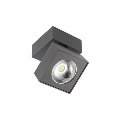 LED svítidlo BIANCO, 15 W, 1500 lm, AC 220–240 V, 50/60 Hz, PF 0,5, Ra≥80, IP20, IK06, 36°, 4000 K, čtverec, černé