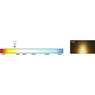 BERGE LED žárovka A60 - E27 - 12W - 980lm - teplá bílá - 5+1 zdarma