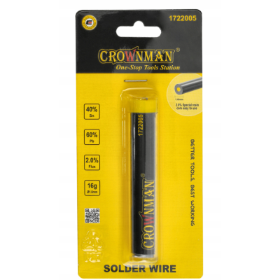 CROWNMAN Pájecí cín s tavidlem Cynel 1mm 16G