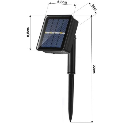 BERGE Zahradní solární girlanda 20 LED 5 metrů Solární žárovky na balkon