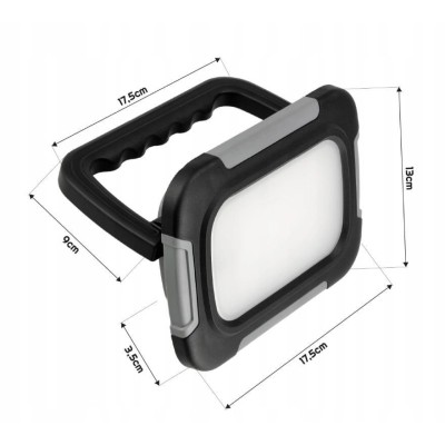 BERGE LED reflektor aku - přenositelný - 10W - 700lm