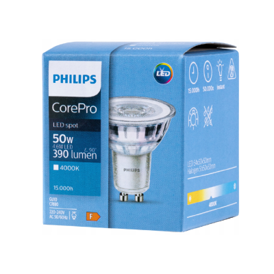 PHILIPS LED žárovka Philips GU10 - 4,6W - 390 Lm 36° - neutrální bílá - CorePro Premium