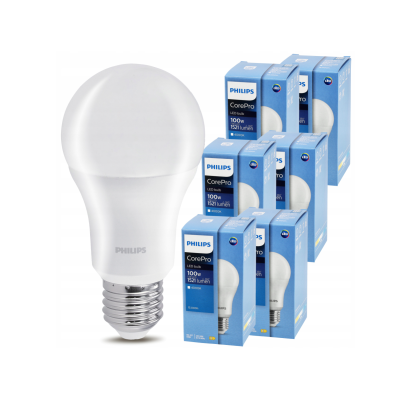 PHILIPS 6x LED žárovka Philips E27 - 13W - 1521 lm - neutrální bílá - CorePro Premium A60