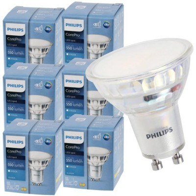 PHILIPS 6x LED žárovka Philips GU10 -  4,9W -  550 Lm -  teplá bílá -  CorePro Premium