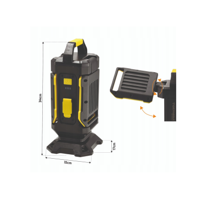 BERGE Dílenská svítidlo nabíjecí 20W - 6500K - IP54 - 230V