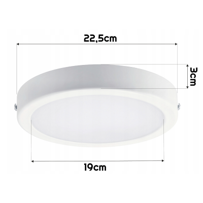 PHILIPS LED kulaté přisazené svítidlo 19W - 2000lm - 4000K - bílé