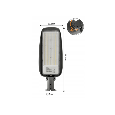 ECO LIGHT LED pouliční lampa 200W 26000lm IP65 studená bílá 6500K - Eco Light