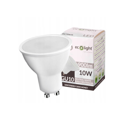 BERGE LED žárovka - GU10 - 10W - 800Lm - 4000k - neutrální bílá Eco Light 230V