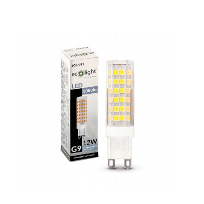 ECOLIGHT LED žárovka G9 - 12W - 1080lm - 6500k - studená Eco Light