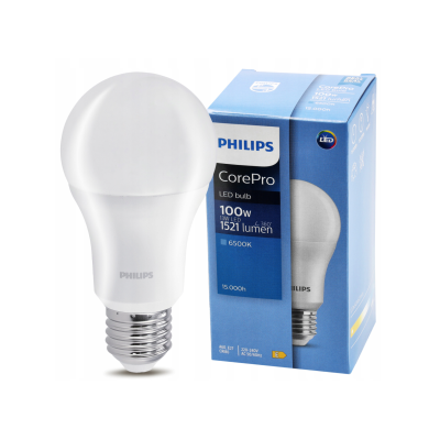 PHILIPS 10x LED žárovka Philips E27 - 13W - 1521 lm - studená bílá 6500K - CorePro Premium A60 - SET