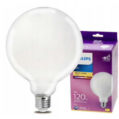 PHILIPS 10x LED žárovka Philips E27 - 13W - 2000lm - 2700k velká koule - SET