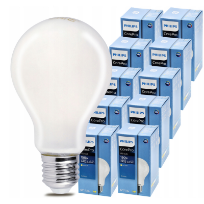 PHILIPS 10x LED žárovka Philips E27 - 17,5W - 2452lm - 2700k Corepro Premium