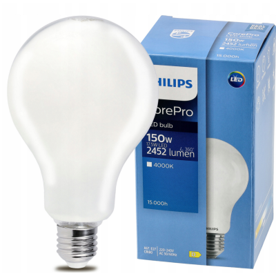 PHILIPS 10x LED žárovka Philips E27 - 17,5W - 2452lm - 4000k Corepro Premium