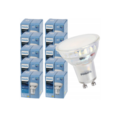 PHILIPS 10x LED žárovka Philips GU10 - 4,9W - 550Lm - teplá bílá 3000K - Premium
