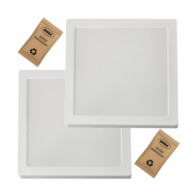 BERGE 2x Plafon LED čtvercové stropní svítidlo, přisazené N/T 24W 2640lm 4000K