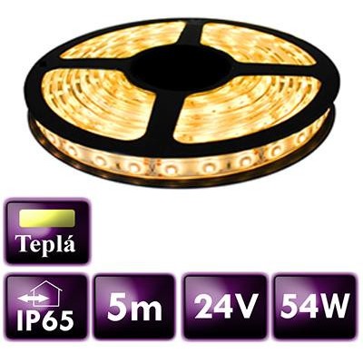 ECOLIGHT LED pásek - SMD 2835 - 5m - 60LED/m - 10,8W/m - 24V - IP65 - teplá bílá